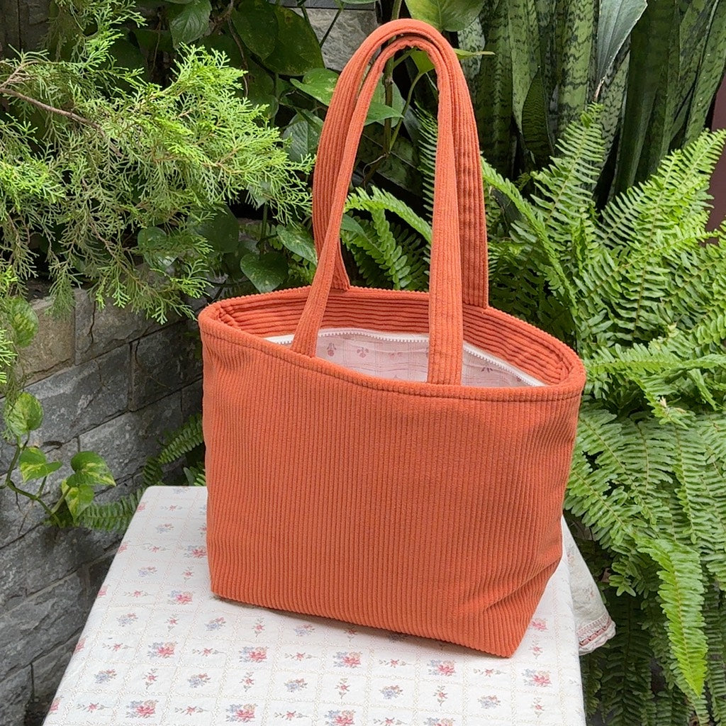 CKSC Orange Velvet Tote Bag