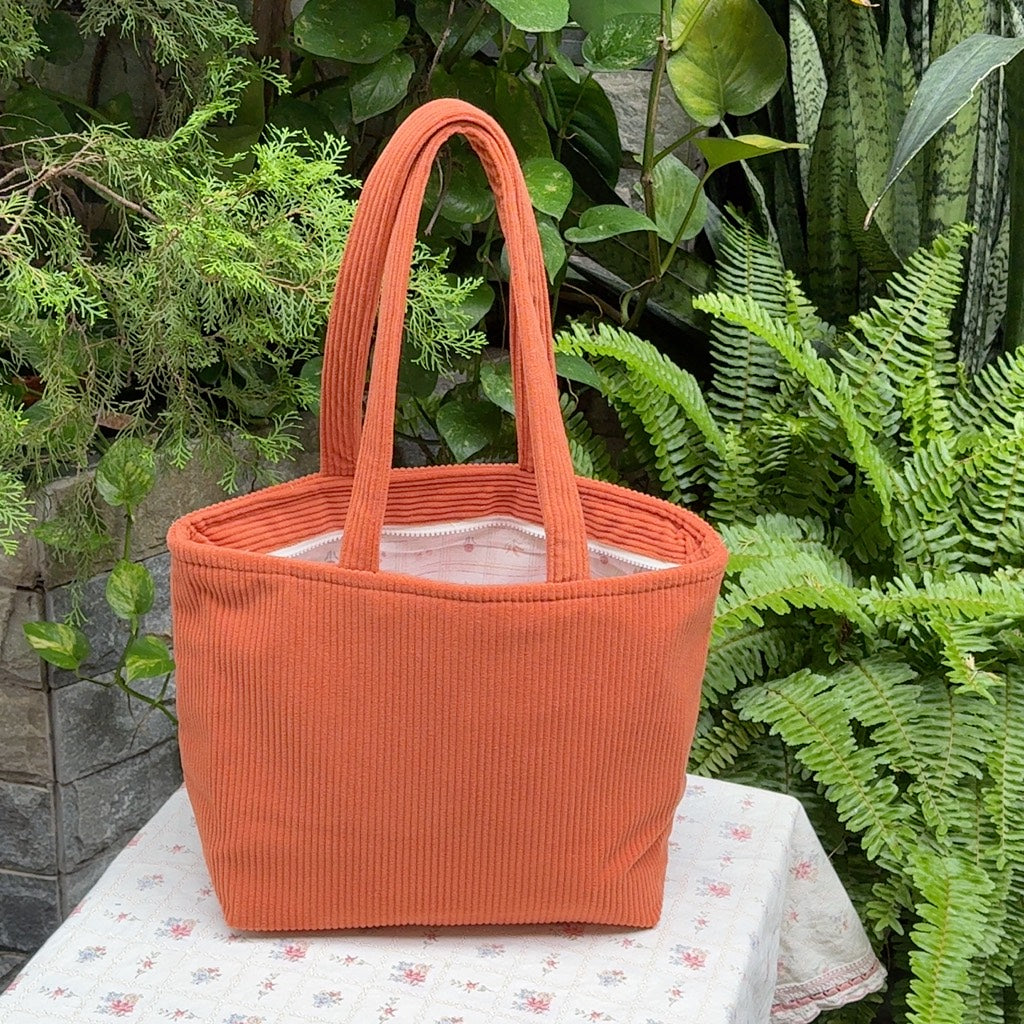 CKSC Orange Velvet Tote Bag