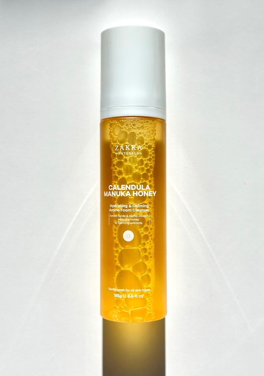 ZAKKA Naturals Calendula Manuka Honey Hydrating & Calming Amino Foam Cleanser