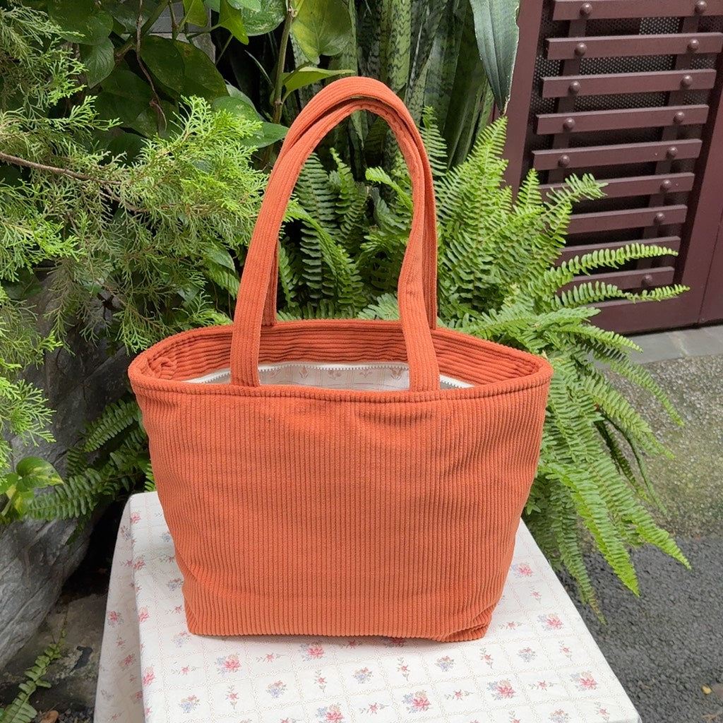 CKSC Orange Velvet Tote Bag